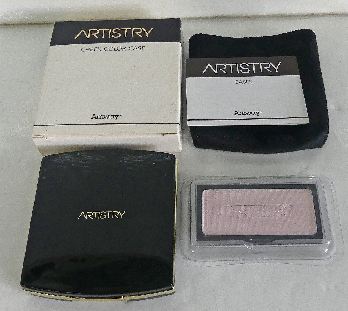 ☆美品!Amway アムウェイ ARTISTRY アーティストリー チークカラー(レフィル) オールオーバーピンク【A-5088-J】専用ケース付 ☆拍卖