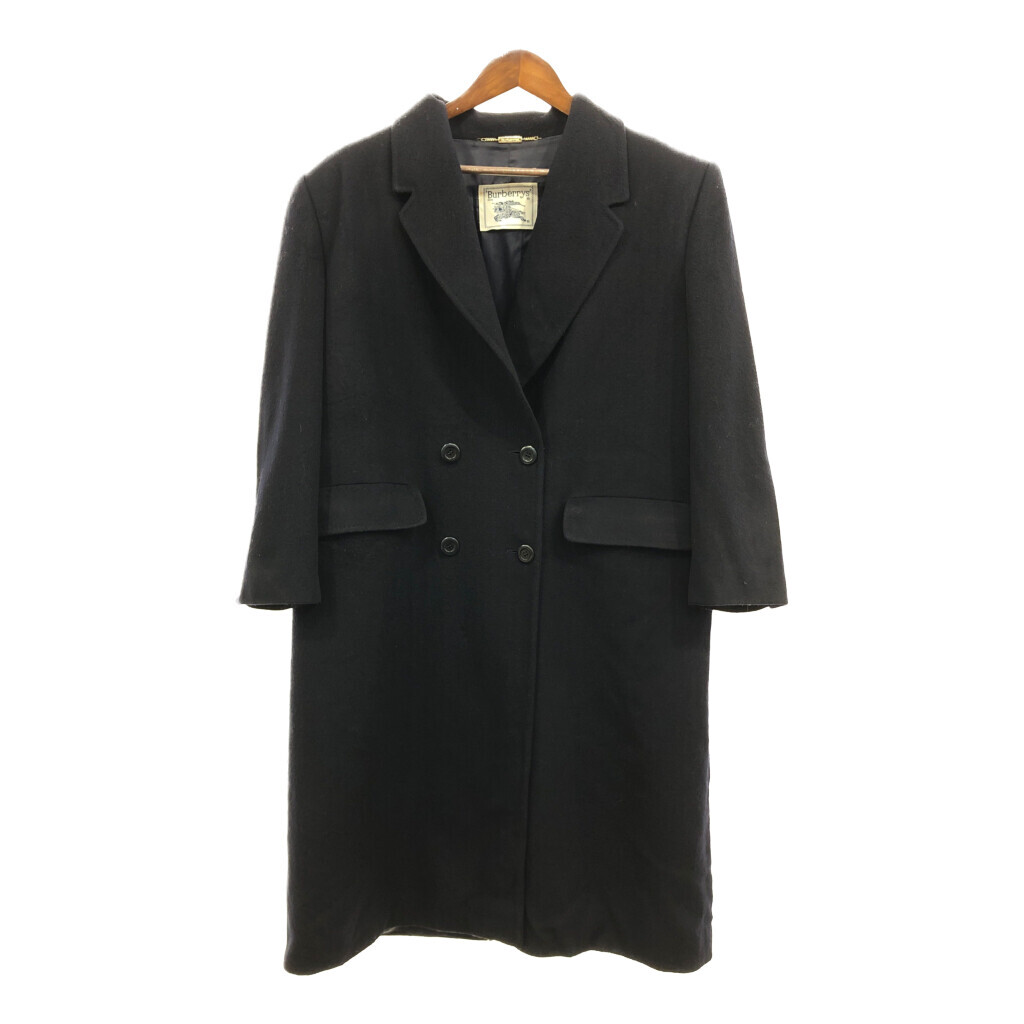 90年代 Burberrys バーバリーズ ウール コート 大きいサイズ ネイビー (レディース 50(トップス用) 50) 中古 古着 Q6815拍卖