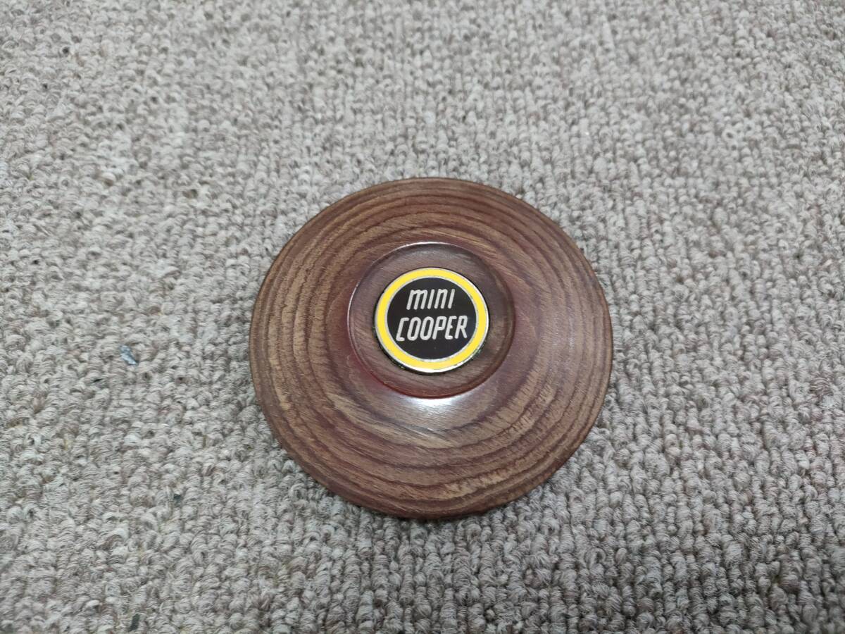 Lecarra moto-lita MINI cooper レカラ モトリタ ステアリングボス用 センターオーナメント ウッド 旧MINI ミニ クーパー拍卖