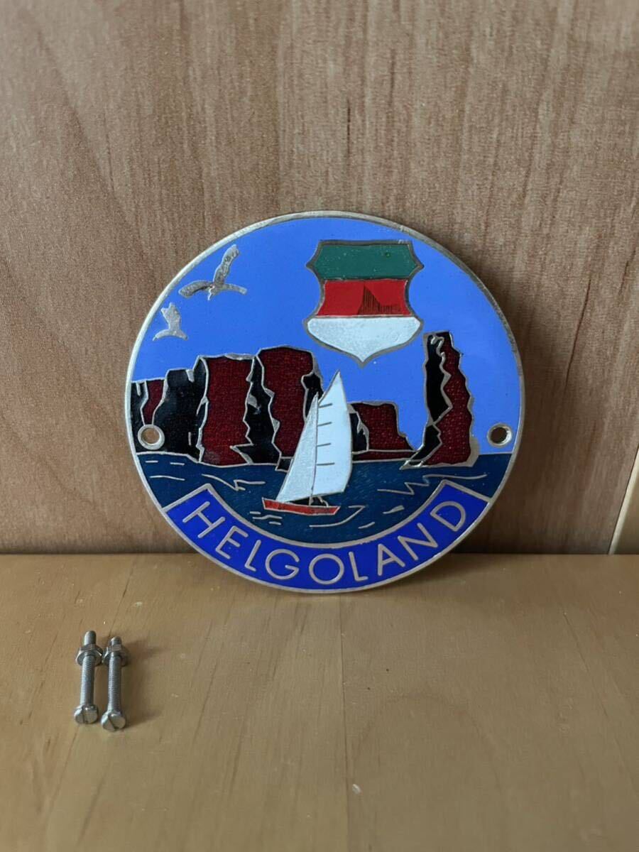 HELGOLAND ヘルゴラント島 ドイツ グリルバッジ カーバッジ デッドストック(ランブレッタ セントクリストファー 旧車 ローバー ベスパ拍卖