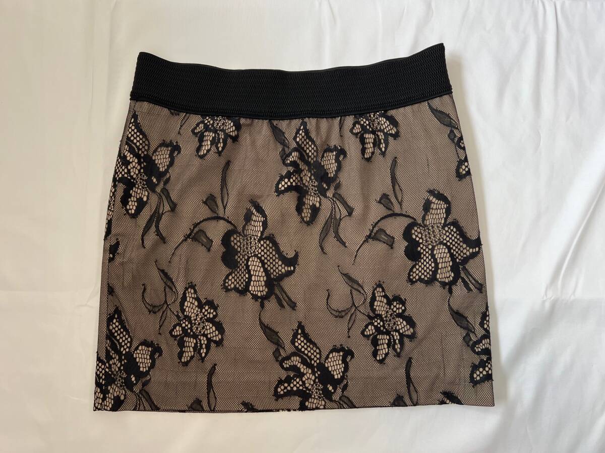 Vivienne tam ヴィヴィアンタム レース スカート 黒 ベージュ ミニスカート アーカイブ archive skirt拍卖