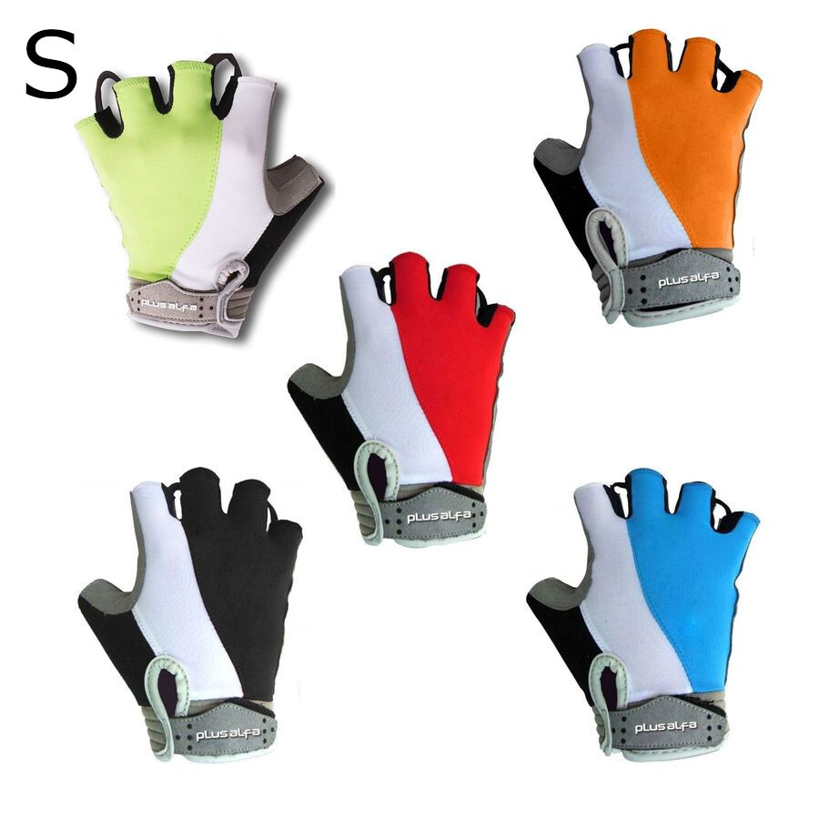 【送料無料】2個セット Sサイズ サイクリングハーフグローブ 衝撃吸収パット シンプル 色選べる グリーン オレンジ ブラック ブルー レッド拍卖