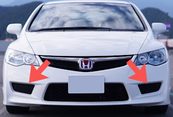 新品 純正品 HONDA ホンダ フロントバンパー ロアーグリル 左右セット シビック4D FD2 TYPE R拍卖