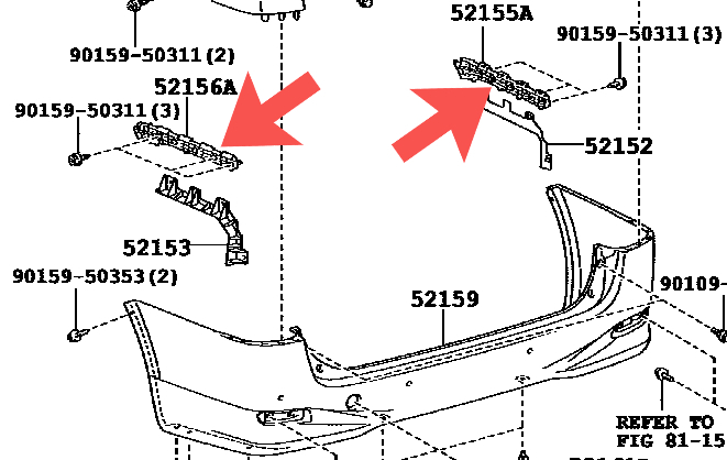 新品 純正品 TOYOTA トヨタ リヤバンパサイドサポート 左右セット アルファード ALPHARD ヴェルファイア ANH2# ATH20 GGH2#拍卖
