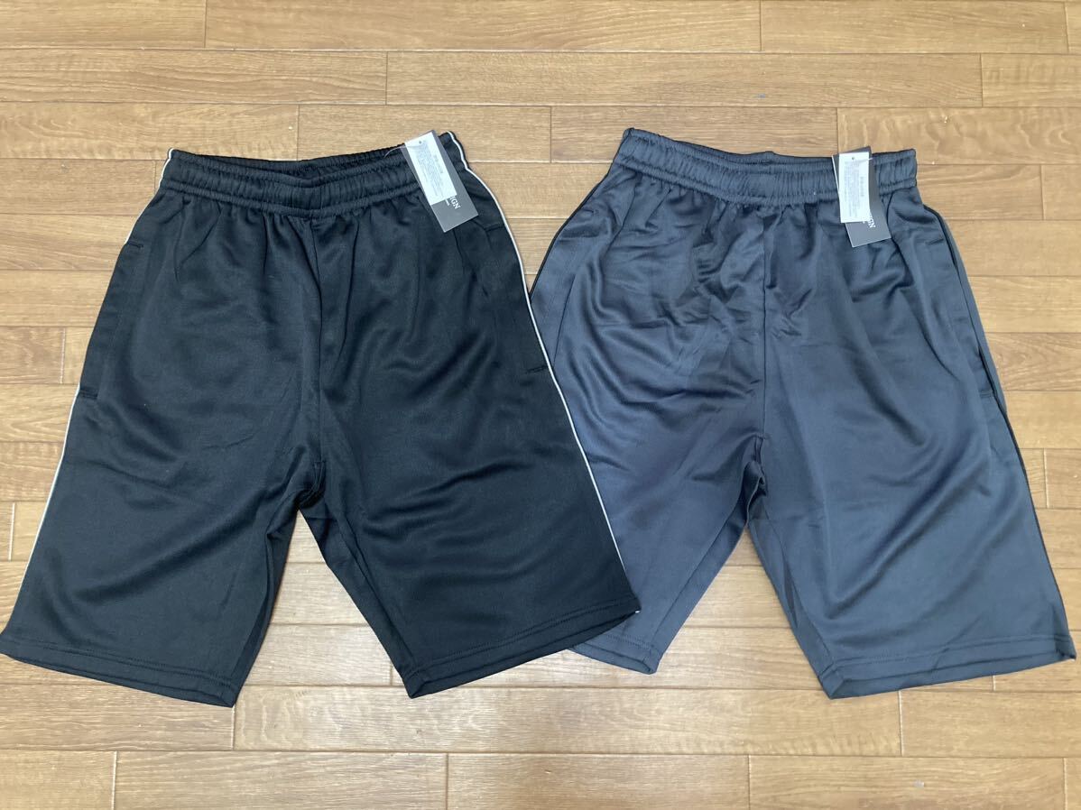 新品★ショートパンツ 半パン リラックスパン黒グレー2枚セット★M拍卖
