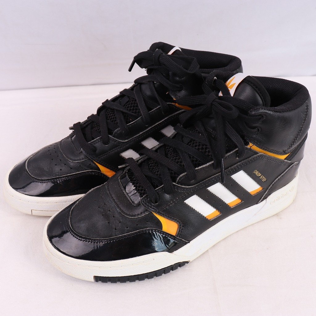 DROP STEP 26.0cm/adidas ドロップステップ アディダス スニーカー 黒 ブラック 白 オレンジ 中古 古着 レディース ad5110拍卖