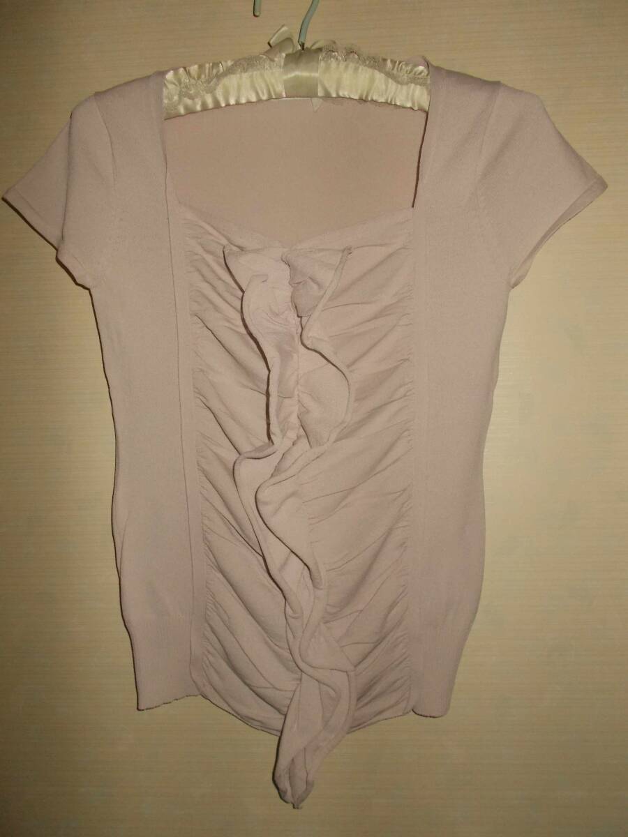 オンワード樫山 MULTI MIX マルチミックス レディース サマーセーター 半袖 ピンク フリル拍卖