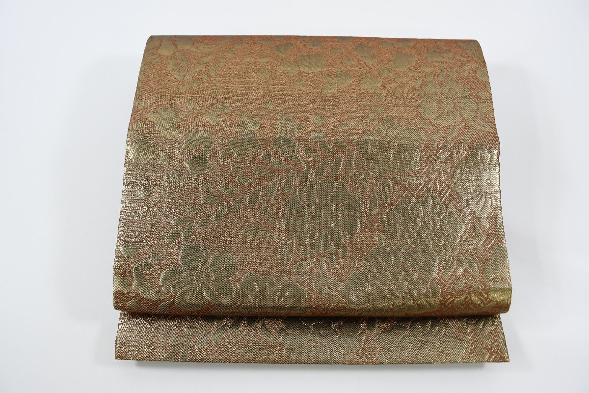 袋名古屋帯 秋草 花 六通柄 帯丈358cm ★着物屋 ne-9645 桜庭呉服店拍卖