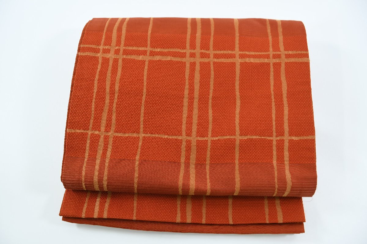 袋名古屋帯 全通 縞模様 帯丈372cm ★着物屋 ne-9772 桜庭呉服店拍卖