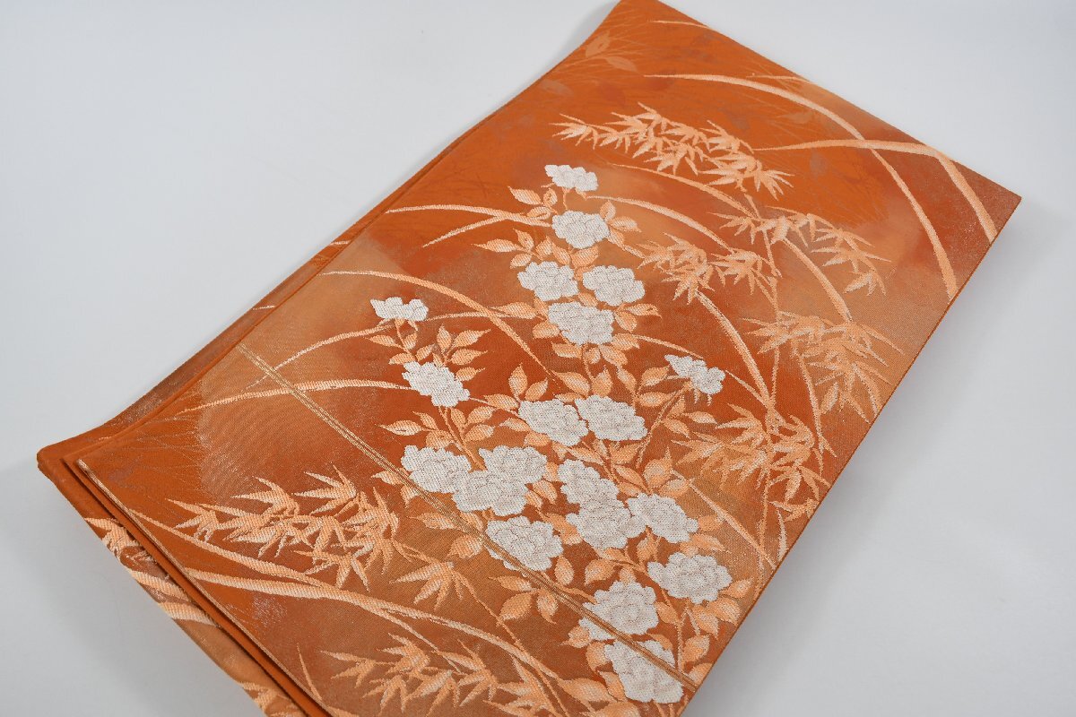 袋名古屋帯 六通柄 菊 花 帯丈413cm ★着物屋 ne-10085 桜庭呉服店拍卖