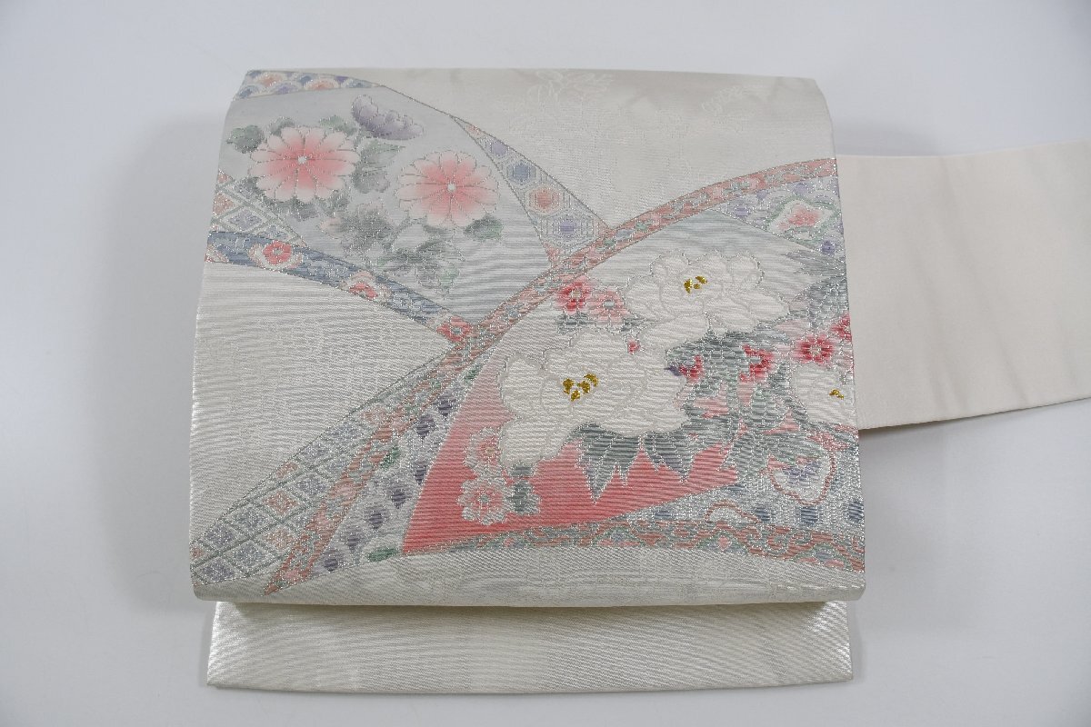 名古屋帯 花 秋草 帯丈361cm ★着物屋 ne-10172 桜庭呉服店拍卖