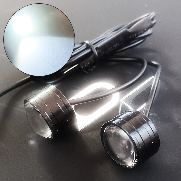 CBR954RR CBR1000RR CBR1100XX ゼルビス VFR400R RVF400R NS250F 汎用 LED/ヘッドライト/ランプ ポジション ストロボ 2個セット 白拍卖