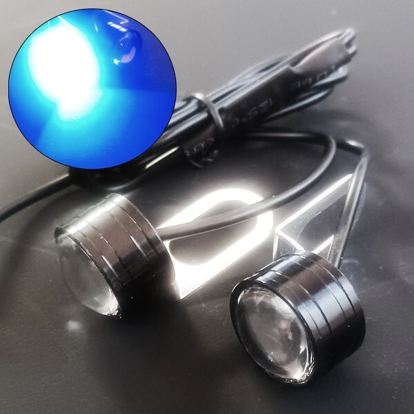 KLX110 KLX125 KLX150 KLX250 KX65 KX85 KX100 KX125 KX250F KX450F 250TR LED/ヘッドライト/ランプ ポジション ストロボ 2個セット 青拍卖