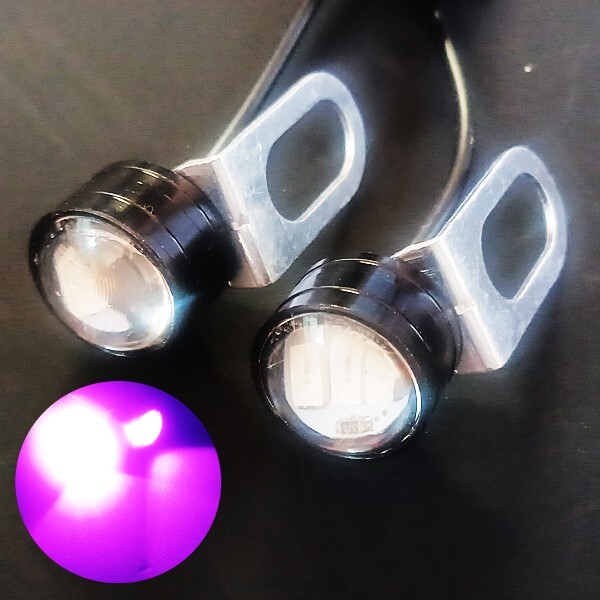 GSX400 GSR250F GSR250S GSR400 GSR600 GSR750 ジクサー250 グラディウス400 LED/ヘッドライト/ランプ ポジション ストロボ 2個セット 紫拍卖