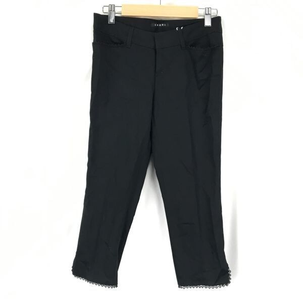 タグ付き新古品★Made in Japan★INGNI/イング★7分丈パンツ【Women's size-S/股下50cm/黒/Black】Pants/Trousers◆BG981拍卖