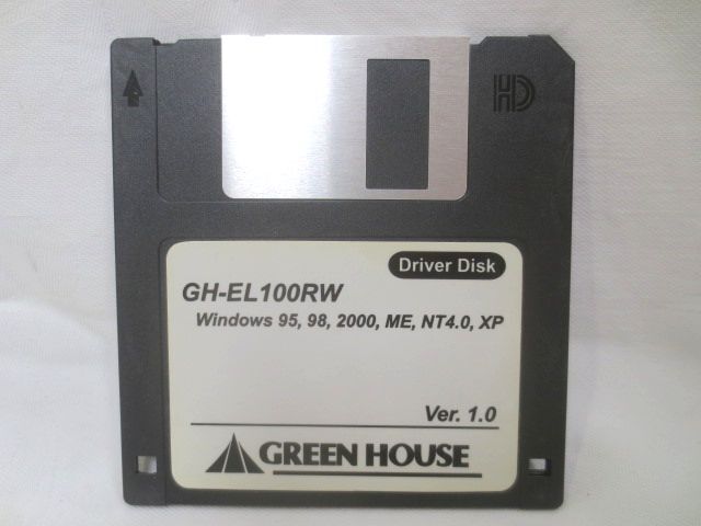 ◆GREEN HOUSE GH-EL100RW ドライバーディスク FD フロッピーディスク/Win95 98 2000 ME NT4.0 XP拍卖