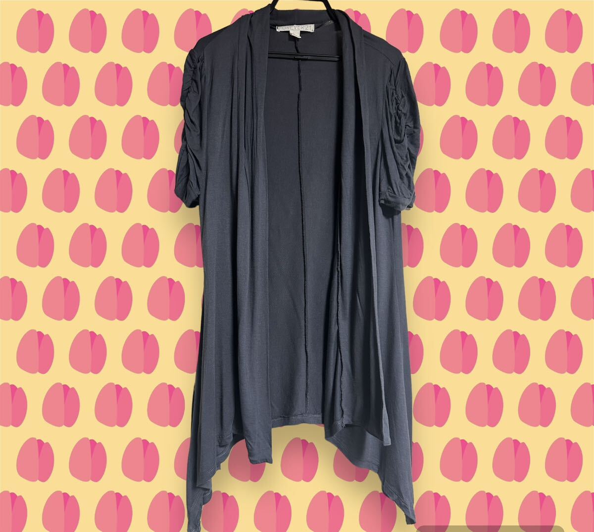 【フォーエバー21】グレー半袖カーディガン♪Forever21拍卖