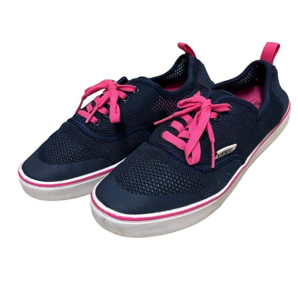 AL516 VANS バンズ メッシュ スニーカー レディース US7 24cm ネイビー拍卖