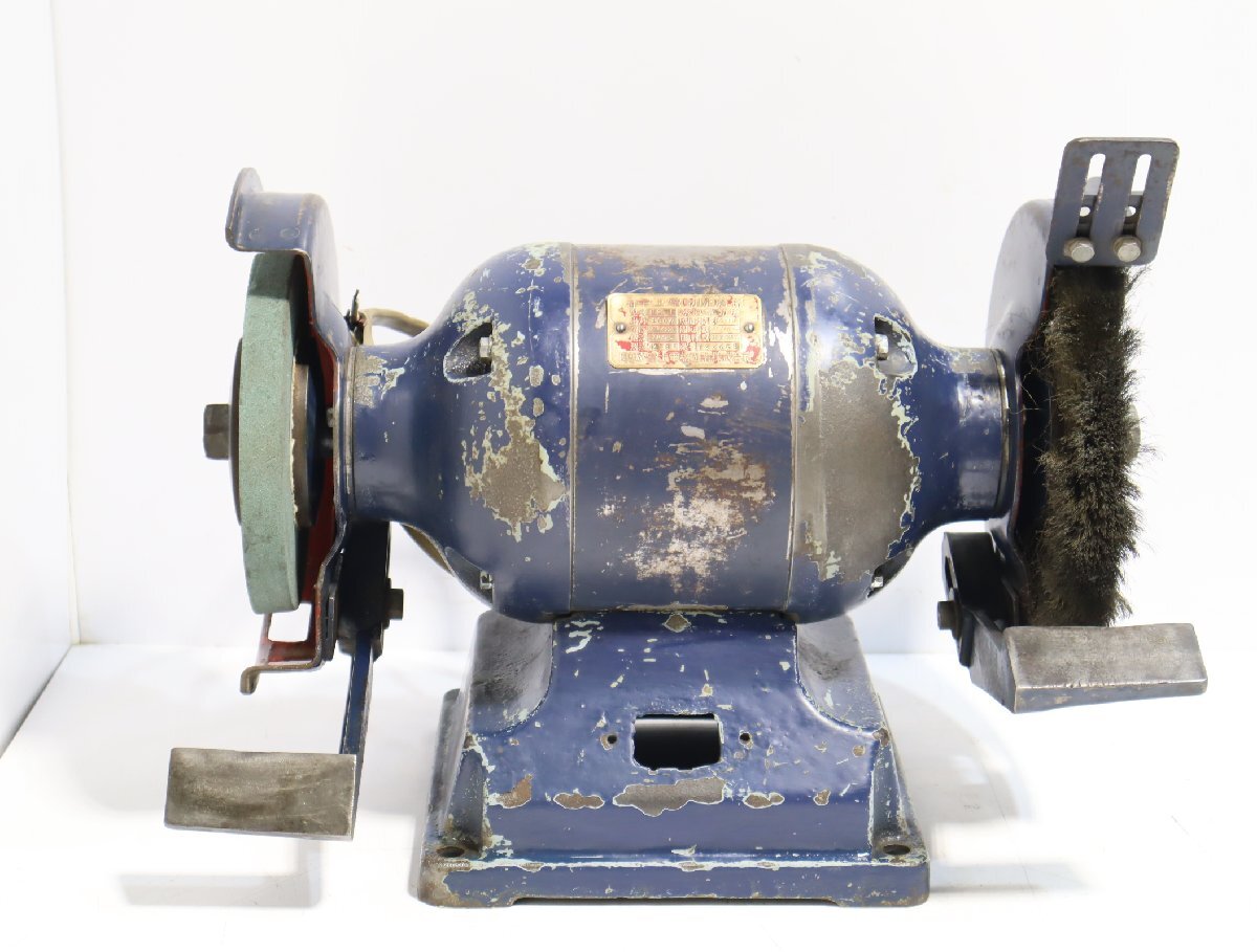 140☆富士電機 FDK 卓上電動研磨機 BG-1 両頭グラインダー 卓上グラインダー 三相200V☆3L-928拍卖