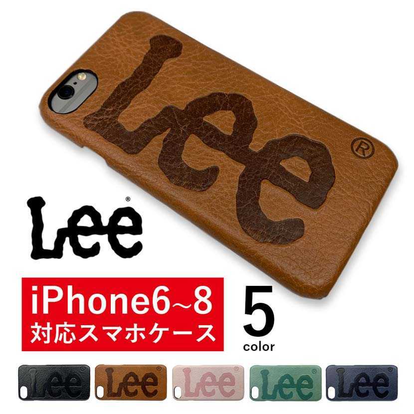 Lee リー iPhone6 iPhone7 iPhone8 カバー デニムレザーパッチデザインスマホケース 色:ブラック LSS001拍卖