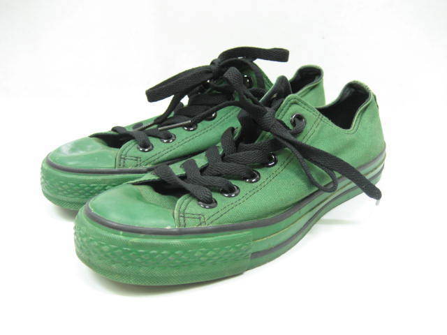 CONVERSE コンバース オールスター チャックテイラー スニーカー 緑×黒 グリーン ブラック サイズ4 1/2拍卖