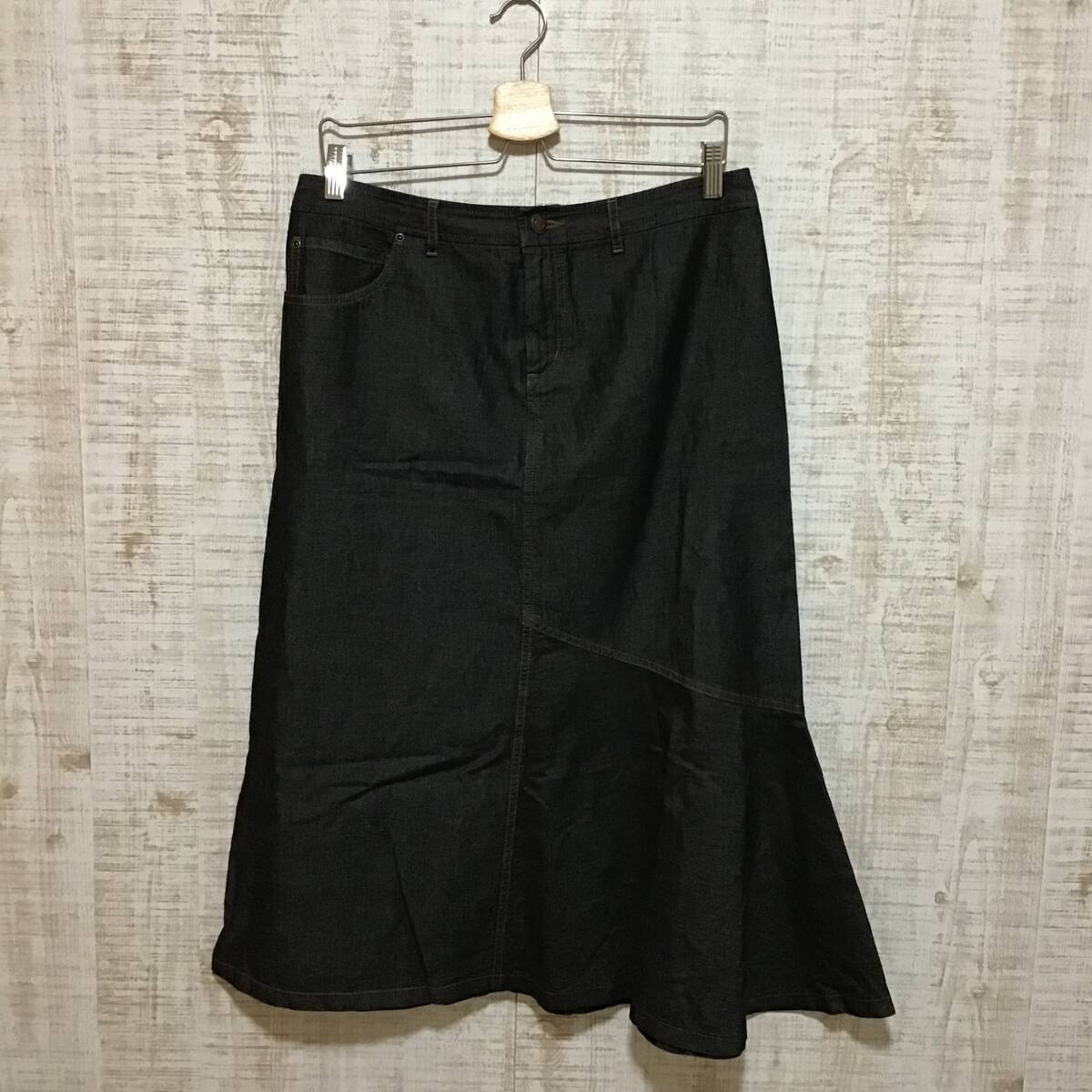 A540◇PART2 BY JUNKO SHIMADA|パートツー バイ ジュンコシマダ ロングスカート デニムブラック サイズ不明拍卖