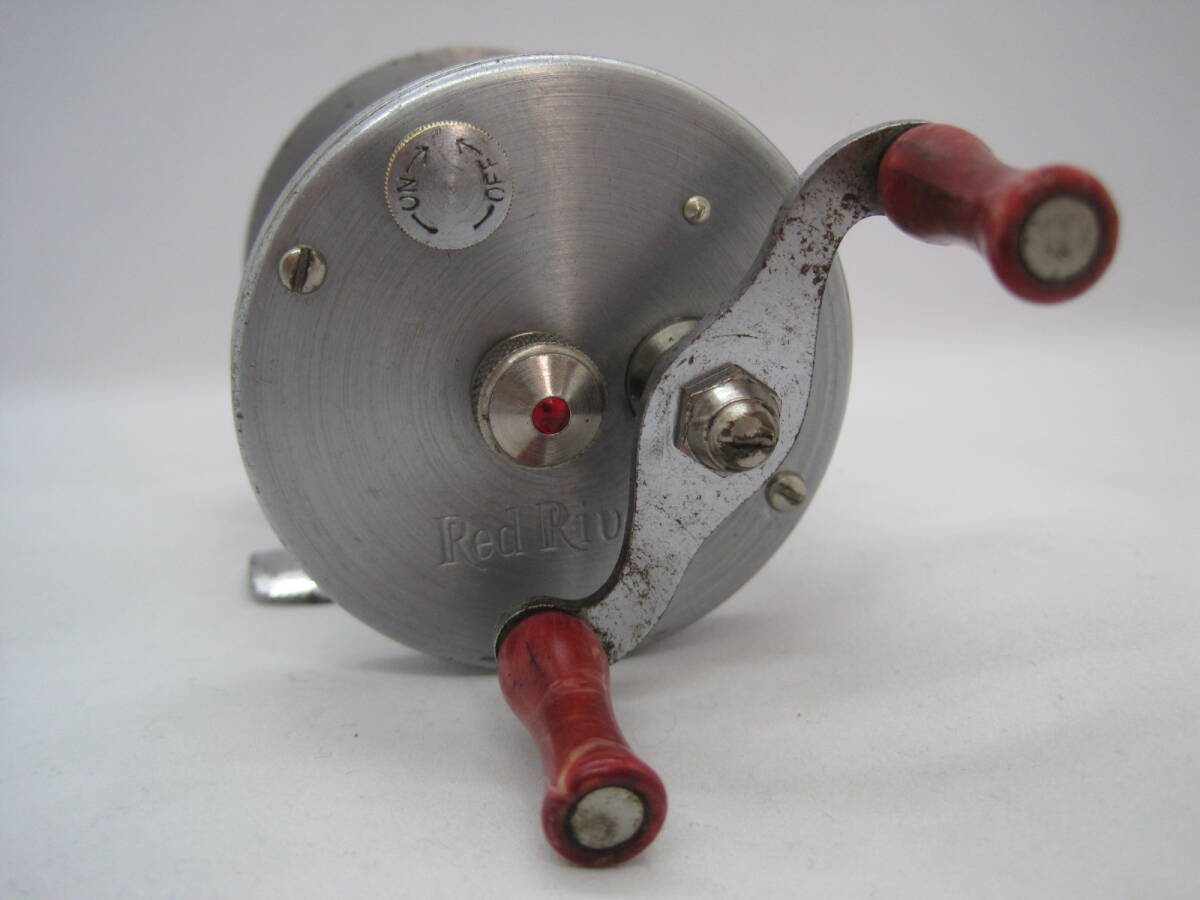 Red River ダイレクトドライブリール モデル名不明 1940-50年代製 ハンドル固着・ガタツキあり ビンテージリール拍卖