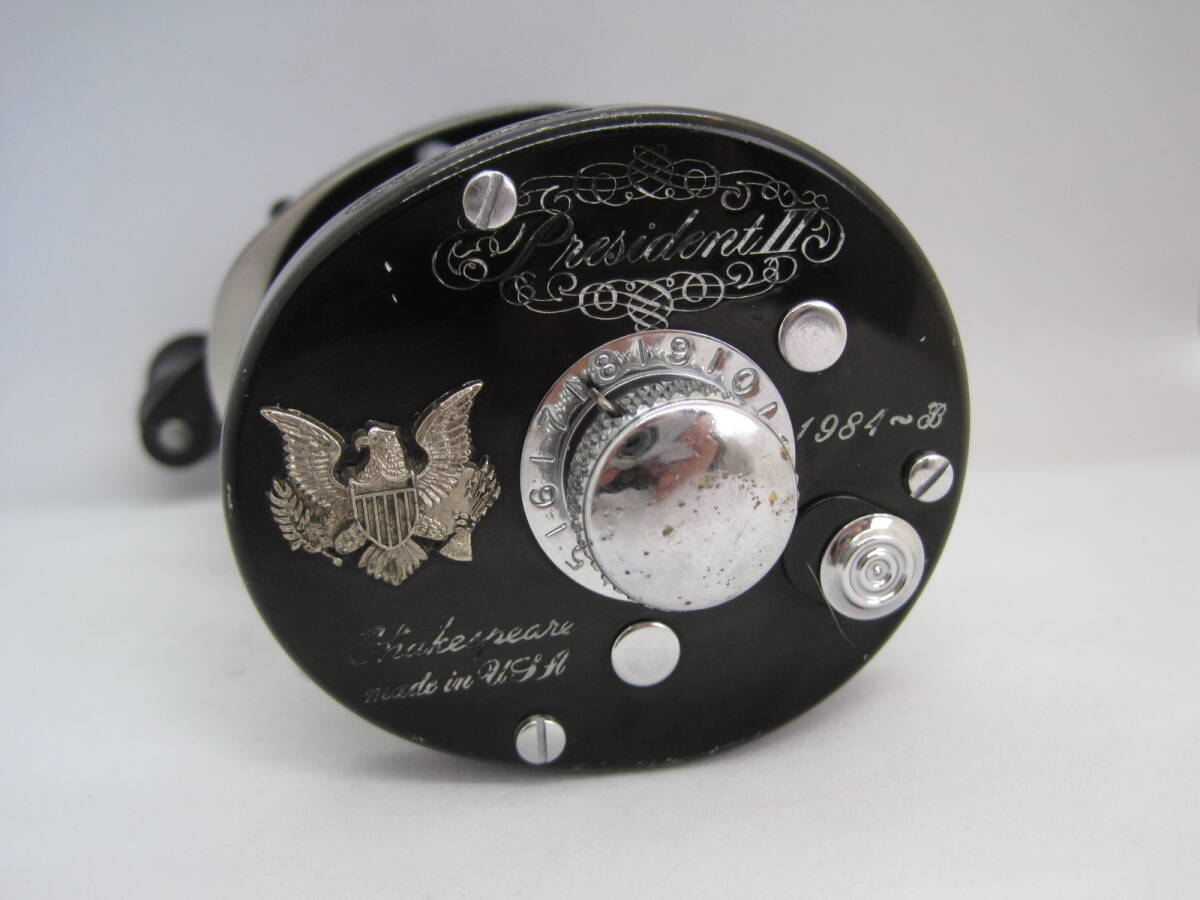 シェイクスピア プレジデントⅡ1984B モデルDF フリースプールリール 1975年製 フルオリジナル ビンテージリール拍卖