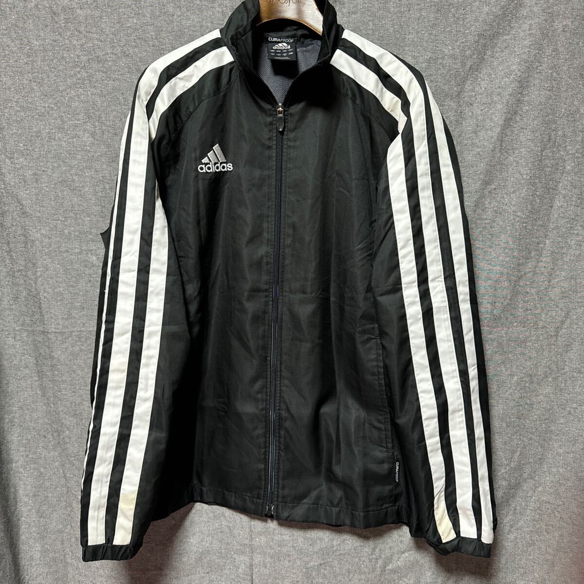 adidas CLIMAPROOF ジップアップ ウィンドブレーカー ブラック S あ拍卖