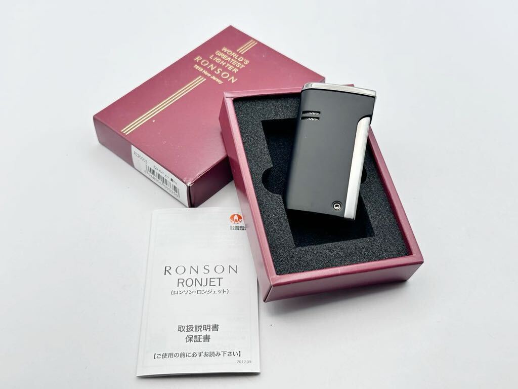 6-10 未使用 RONSON ロンソン RONJET ロンジェット R290003 黒マット ガス ターボ ライター拍卖