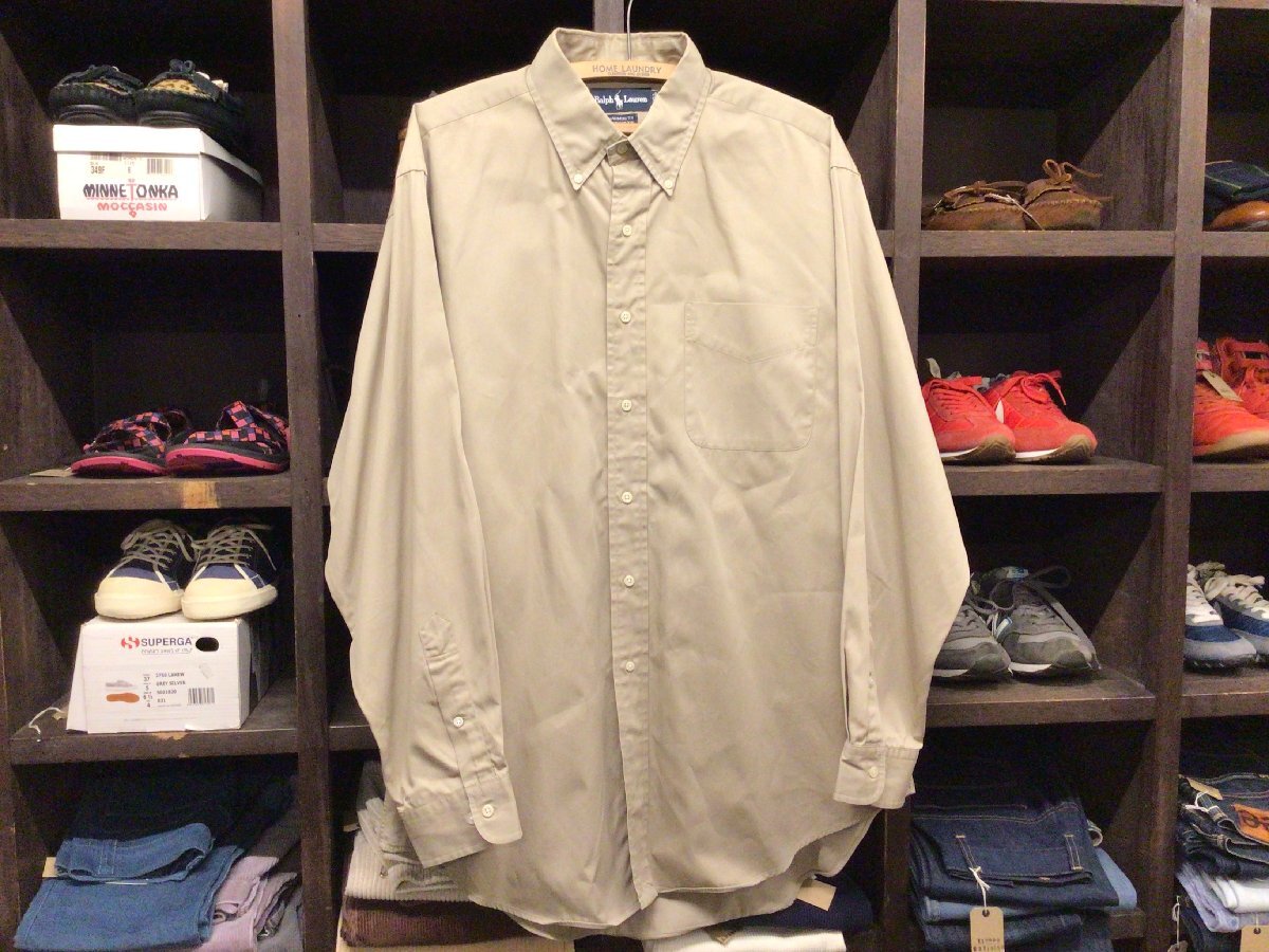 90’S RALPH LAUREN YARMOUTH B.D COTTON SHIRT SIZE 161/2 ラルフ ローレン ヤーマス ボタン ダウン コットン シャツ ビンテージ拍卖