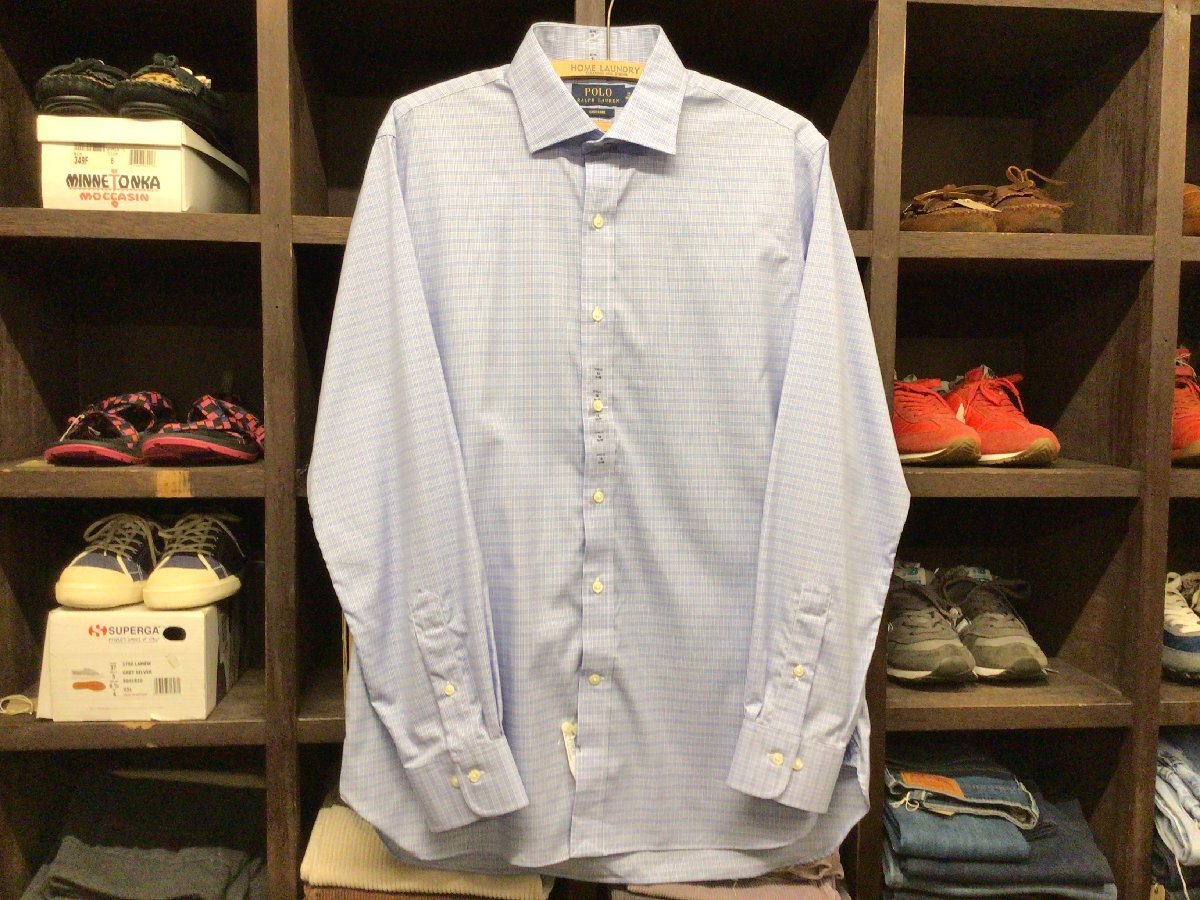 新品 RALPH LAUREN EASY CARE PLAID SHIRT SIZE 16 ラルフ ローレン イージー ケア チェック シャツ拍卖
