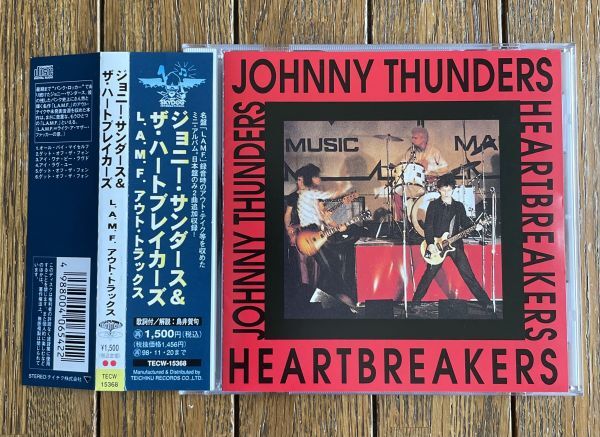 JOHNNY THUNDERS AND THE HEARTBREAKERS◆ジョニー・サンダース&ザ・ハートブレイカーズ - L.A.M.F. OUT TRACKS オビ付国内盤拍卖