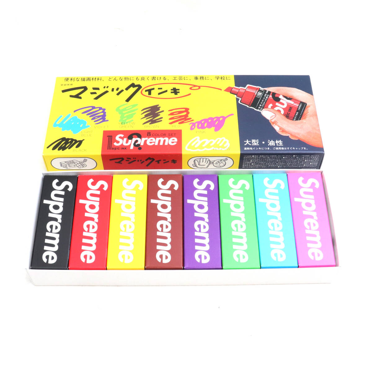 未使用 SUPREME 22SS Magic Ink Markers シュプリーム マジックインキマーカー 8色セット ペン拍卖