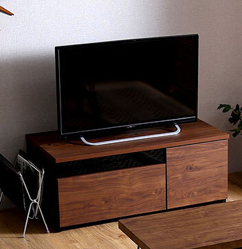 日本製 テレビ台 テレビボード 90cm幅 完成品 国産 ローボード ウォールナット色拍卖