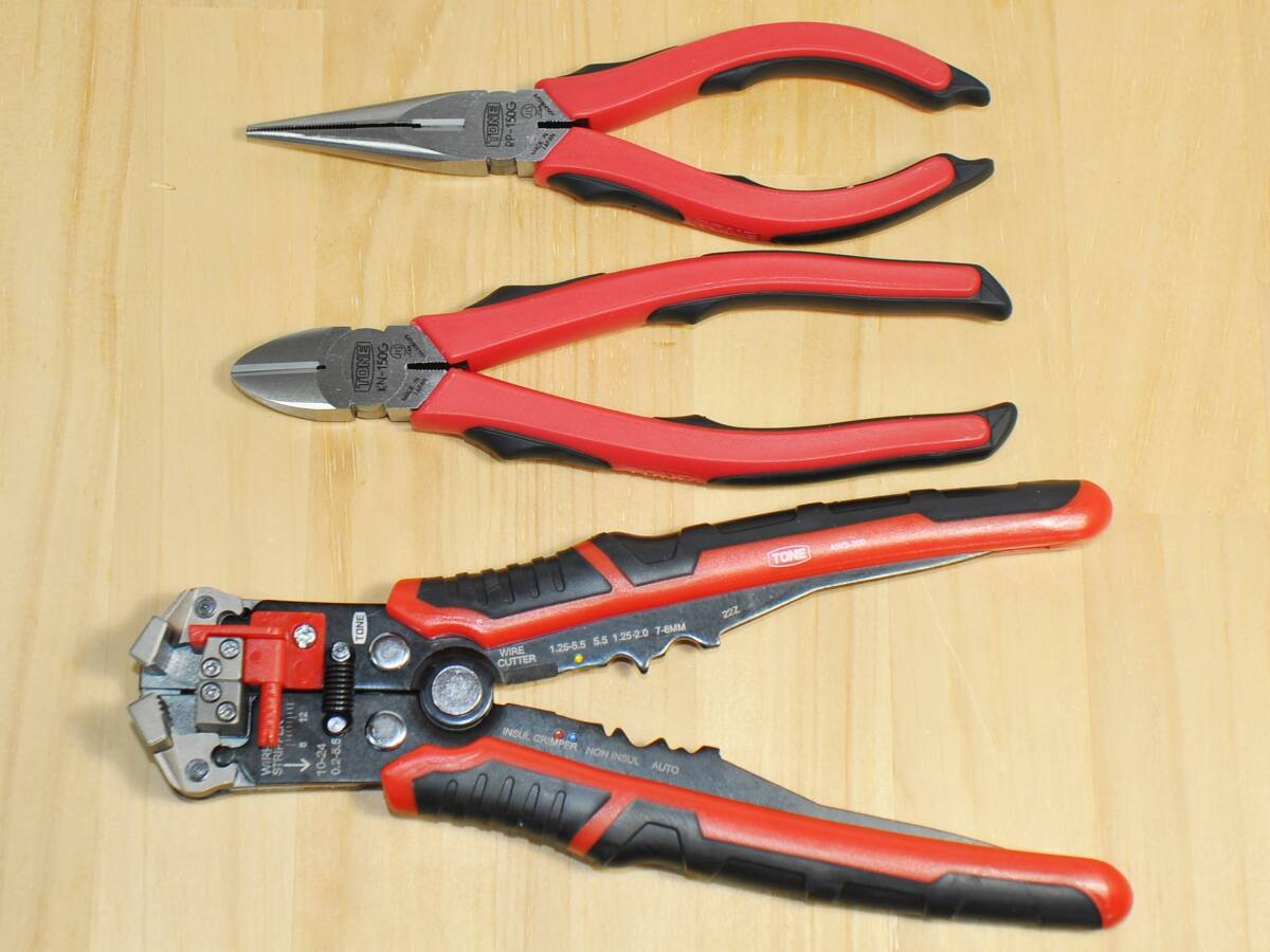 ★TONE オートワイヤーストリッパー ニッパー ラジオペンチ 3点セット★トネ AWS-200拍卖