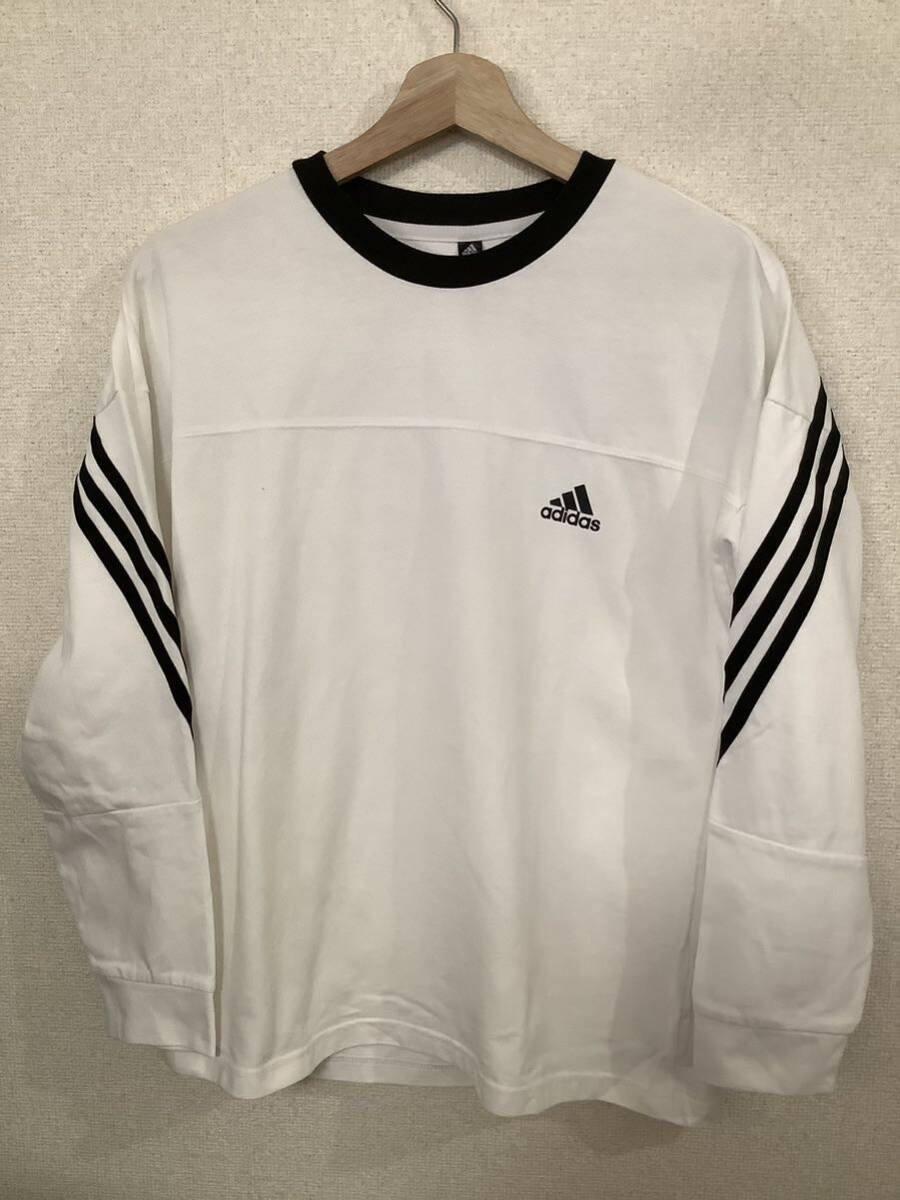 adidas アディダス 長袖Tシャツ ロンT カットソー サッカー ボーイズ 子供服 古着 トレーニング拍卖