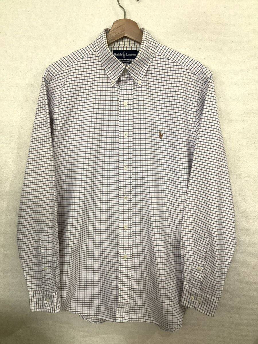 RALPHLAUREN ラルフローレン クラッシックフィット ボタンダウンシャツ チェック柄 セレクト メンズ 古着拍卖