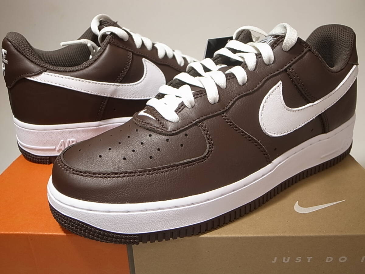 【送料無料 即決】NIKE AIR FORCE 1 LOW RETRO QS COLOR OF THE MONTH CHOCOLATE 29cm US11新品チョコレートブラウンFD7039-200天然皮革拍卖