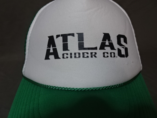 激レア USA購入 アメリカ企業モノ オレゴン州 炭酸果実酒メーカー【ATLAS CIDER CO.】 ロゴプリント入り メッシュキャップ 中古良品拍卖