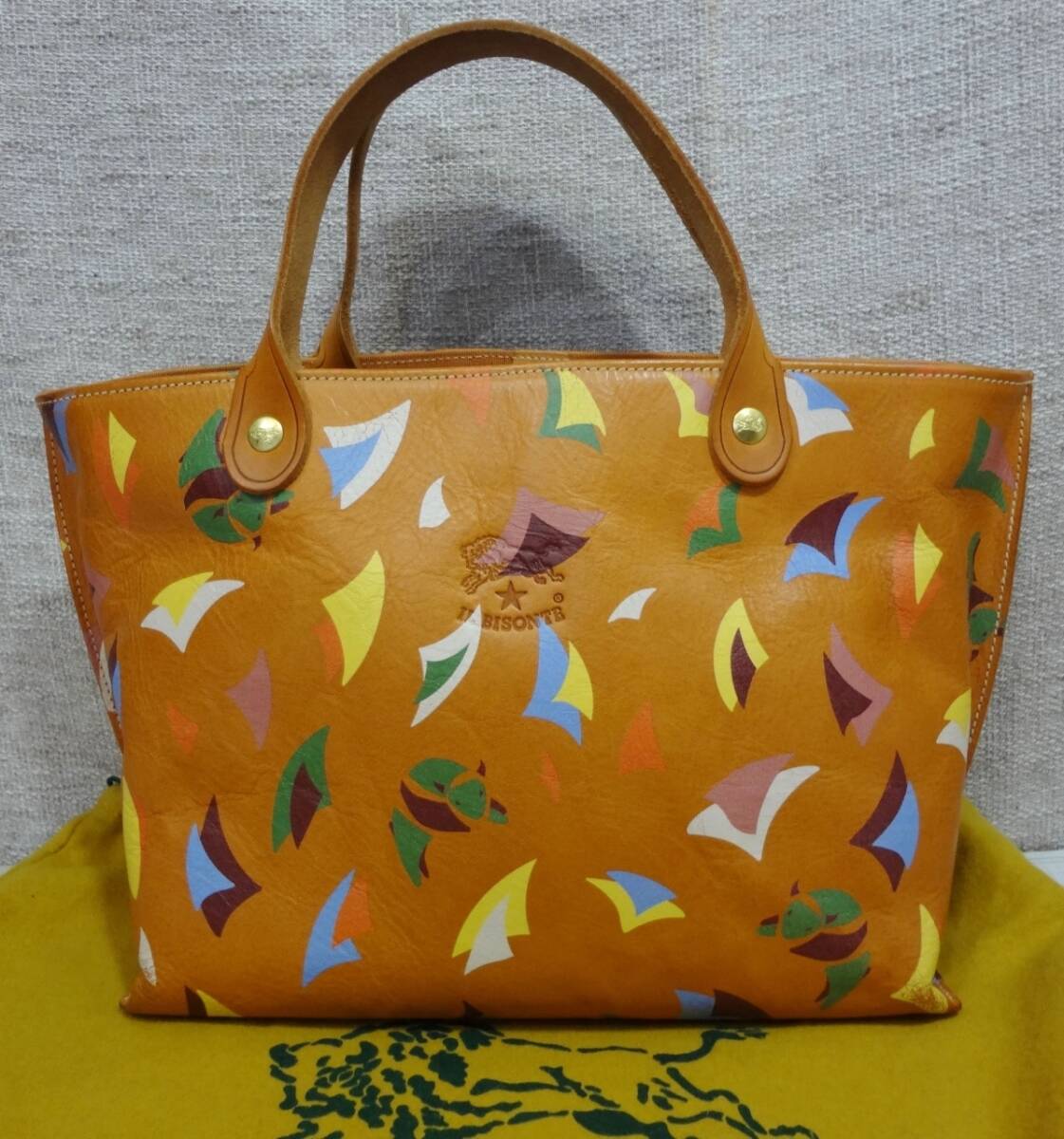 【良品 人気 限定品】IL BISONTE イルビゾンテ オールレザー ハンドバッグ トートバッグ 拍卖