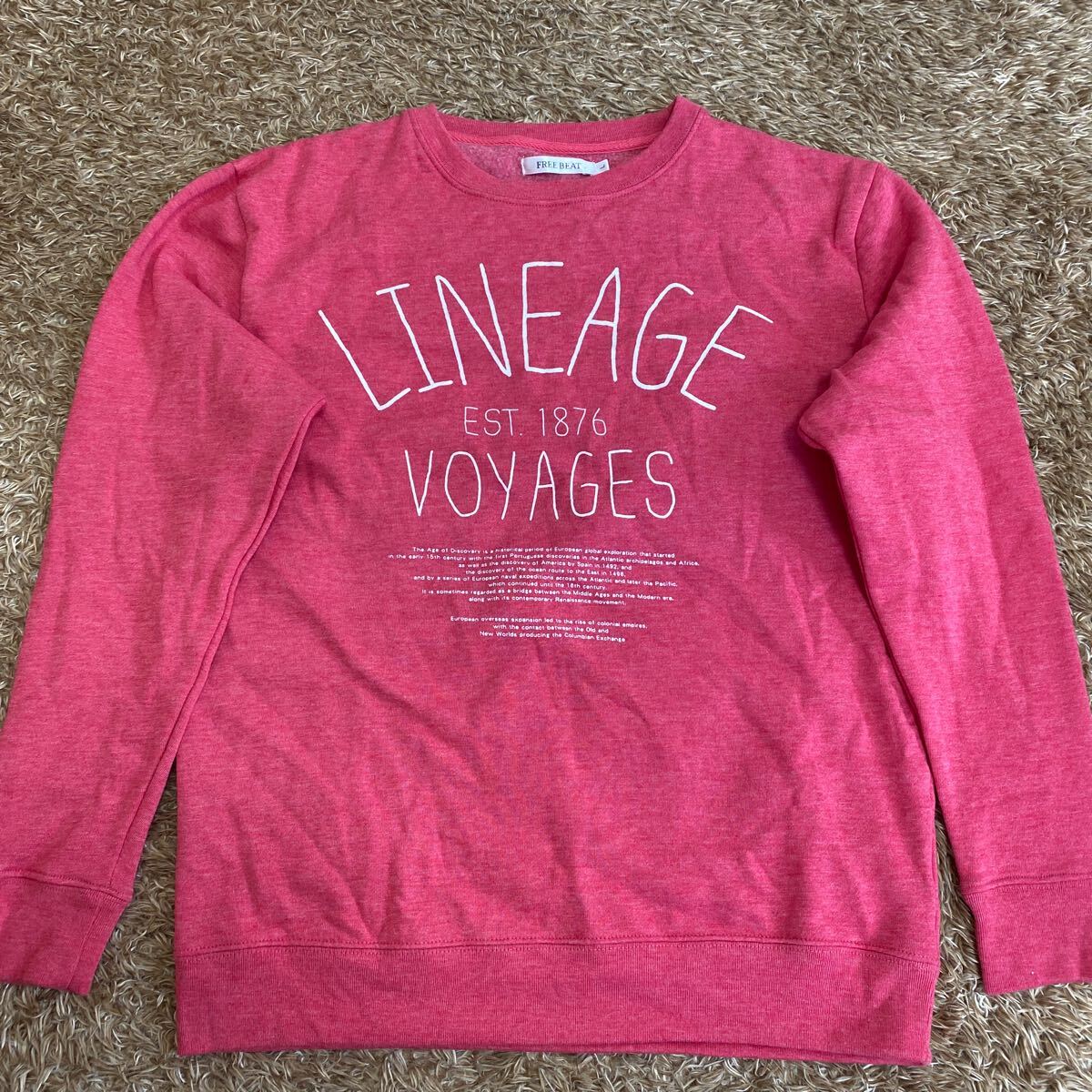 t87 FREE BEAT 裏起毛トレーナー サイズL表記 中国製拍卖