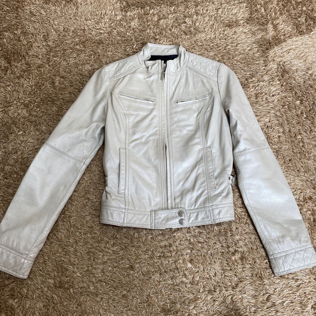 j4 LE JOUR レザージャケット 豚革 サイズ38表記 中国製拍卖