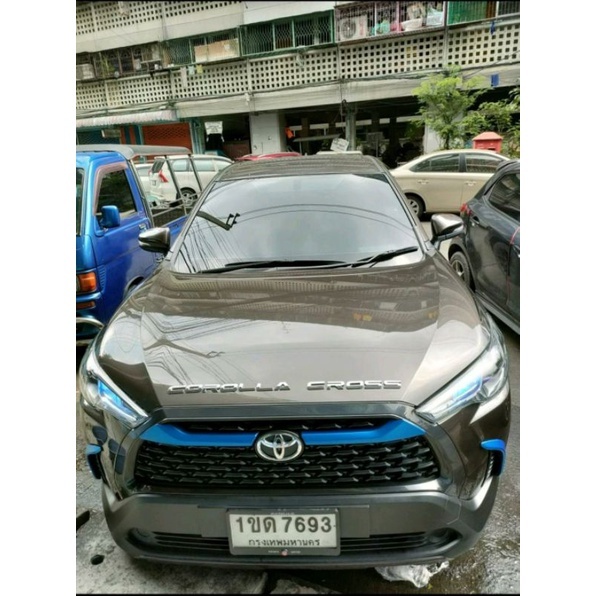 【ゆうパケット送料込】カローラクロス専用 大型エンブレム メッキシルバー 横55cm×縦4cm トヨタ拍卖