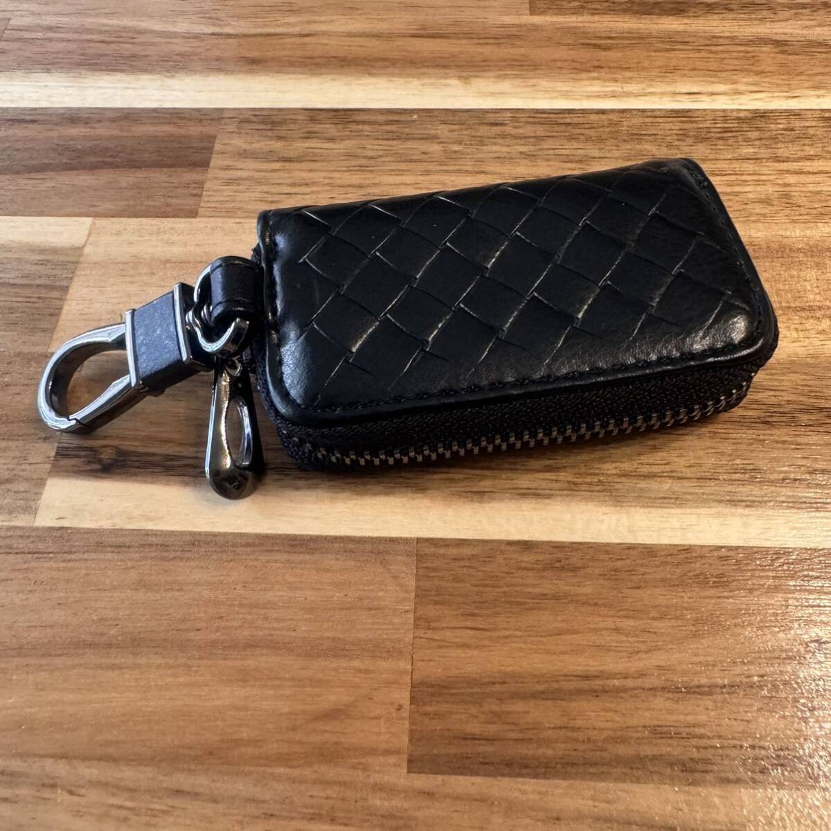 ブラック 黒 キーケース キーホルダー 鍵入れ拍卖