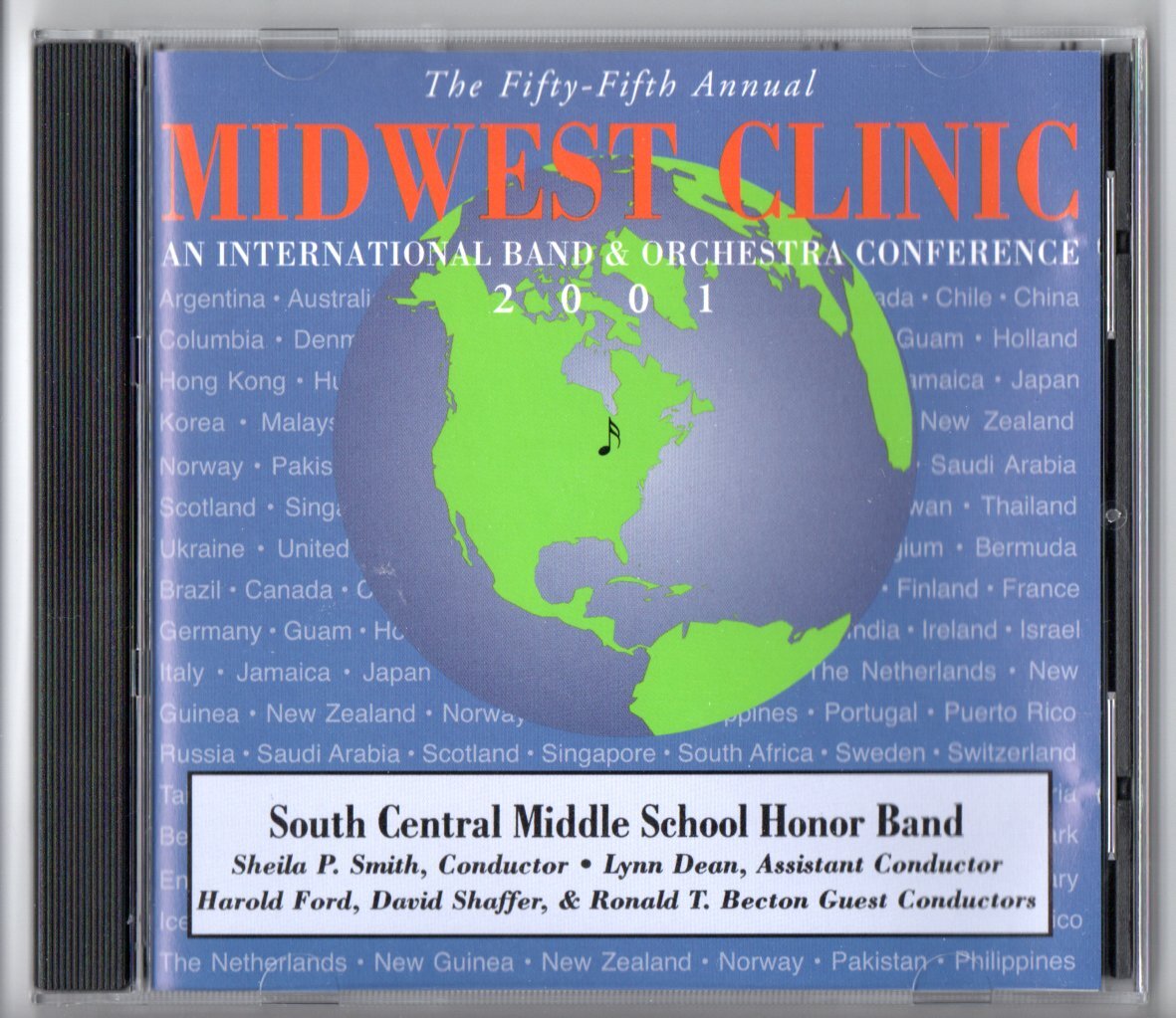 送料無料 吹奏楽CD 2001 ミッドウェスト・クリニック サウス・セントラル・ミドル・スクール・オナー・バンド カリプソの島 他拍卖