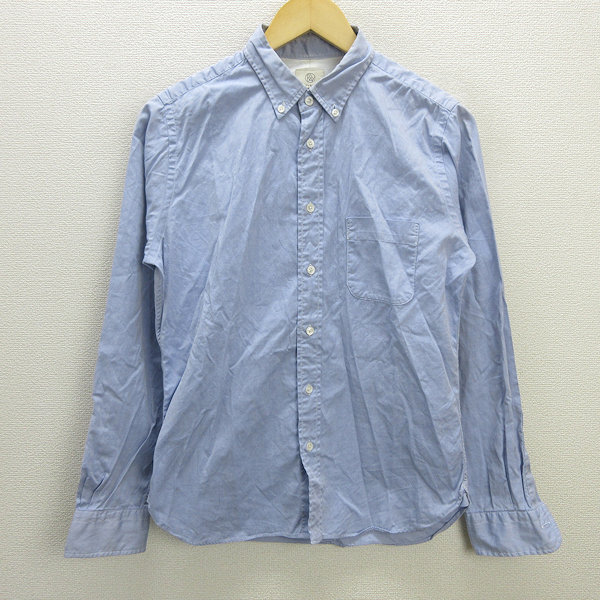 G■ユナイテッドアローズ/UNITED ARROWS B&Y 長袖BDシャツ【L】水色/men's/94【中古】■拍卖