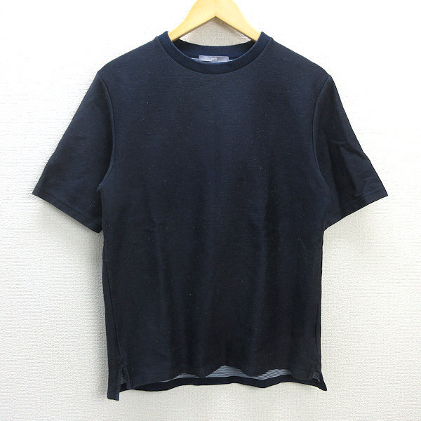 G■シップス/SHIPS Tシャツ/コットン【L】紺/men's/5【中古】■拍卖
