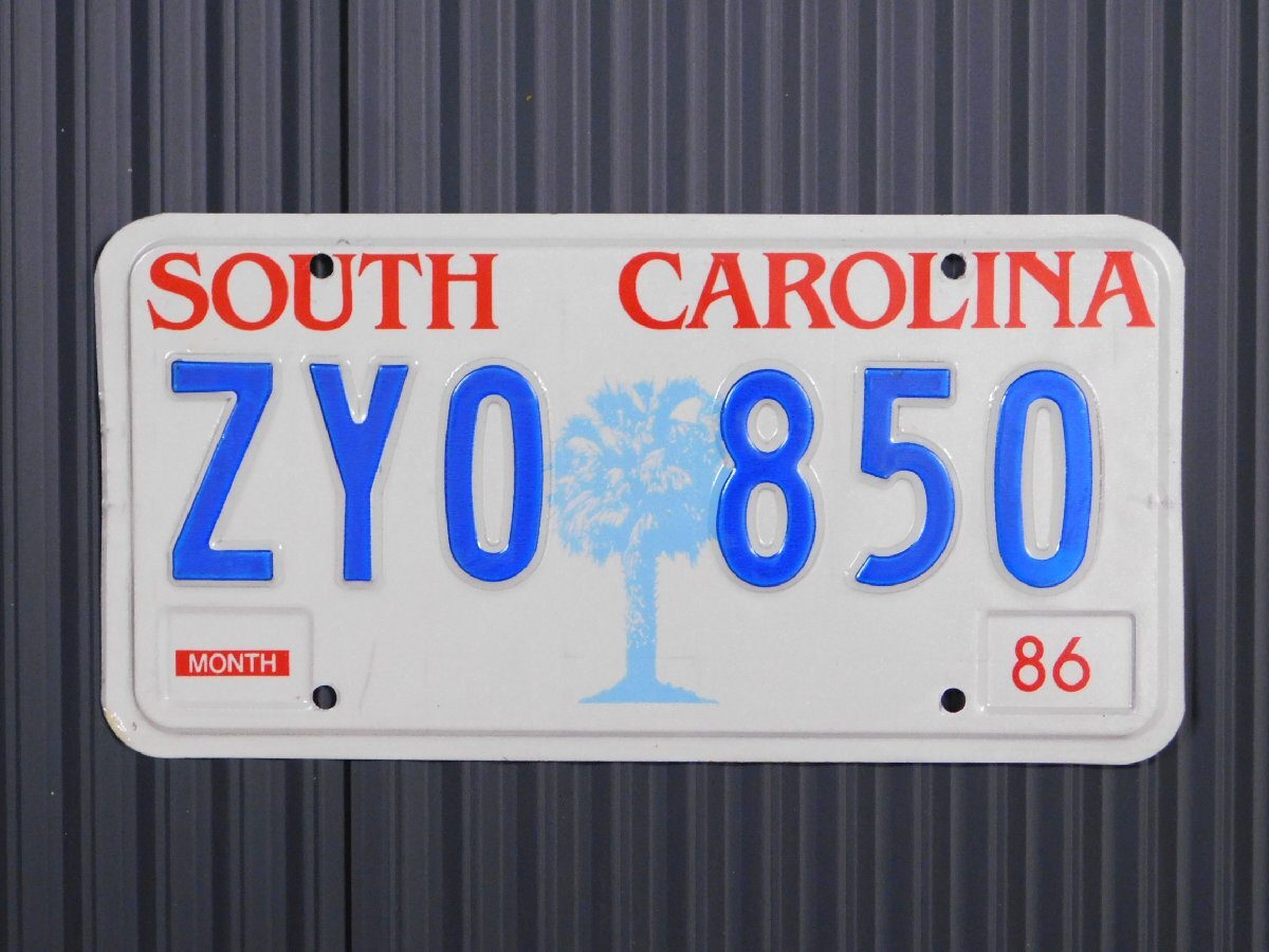 ナンバープレート【サウスカロライナ州】アメリカ ヴィンテージ ガレージ 陸運局払い下げ B-24拍卖