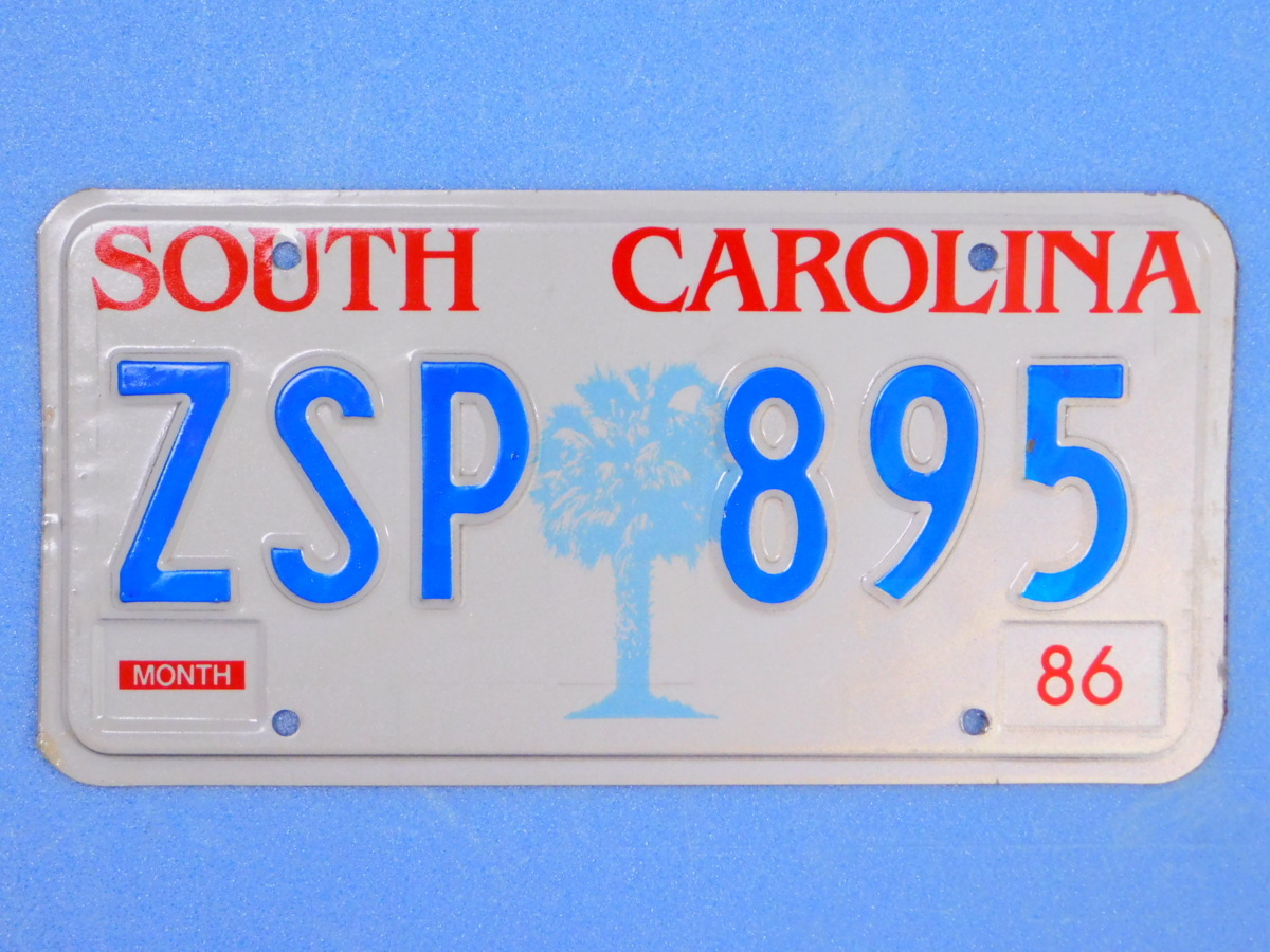 ナンバープレート【サウスカロライナ州】アメリカ ヴィンテージ ガレージ 陸運局払い下げ B-16拍卖
